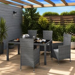 Stylish 5 Piece Outdoor Dining Set for Patio Living