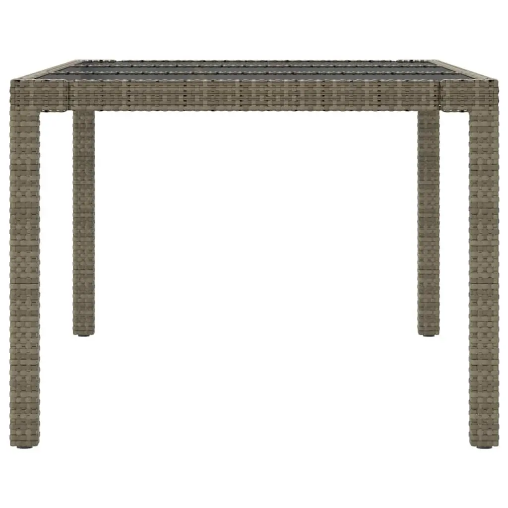 Garden Furniture Set 7 Piece Grey Outdoor Dining Furniture with Cushions Weather Resistant PE Rattan Powder Coated Steel Frame