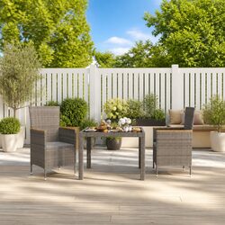 Upgrade Your Outdoor Space with a 3 Piece Grey Dining Set