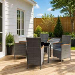 Enhance Your Outdoor Space with This 5-Piece Dining Set