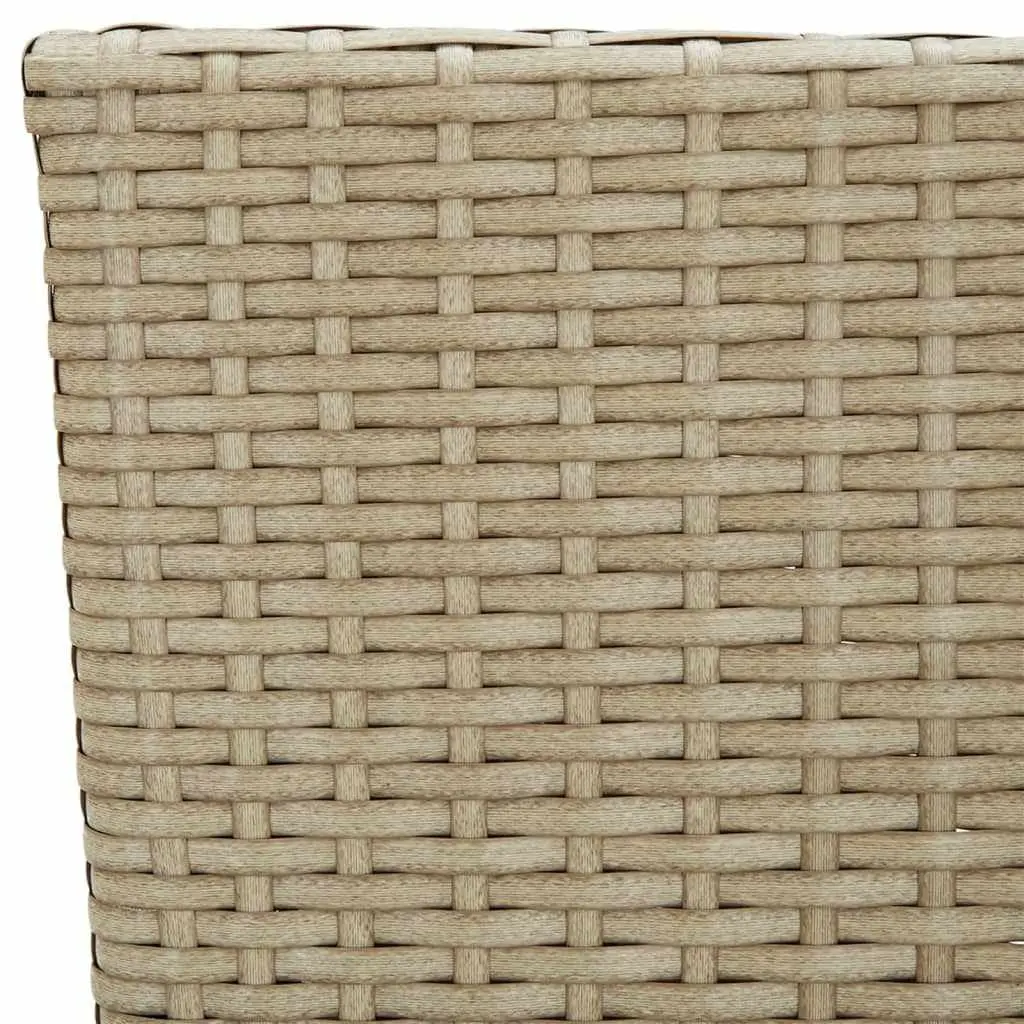 Garden Dining Set 9 Piece Outdoor Patio Furniture Weather-Resistant PE Rattan Beige with Cushions