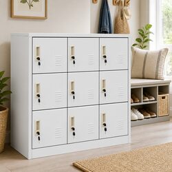 Elevate Your Space with 5-Piece Grey Locker Cabinet Set