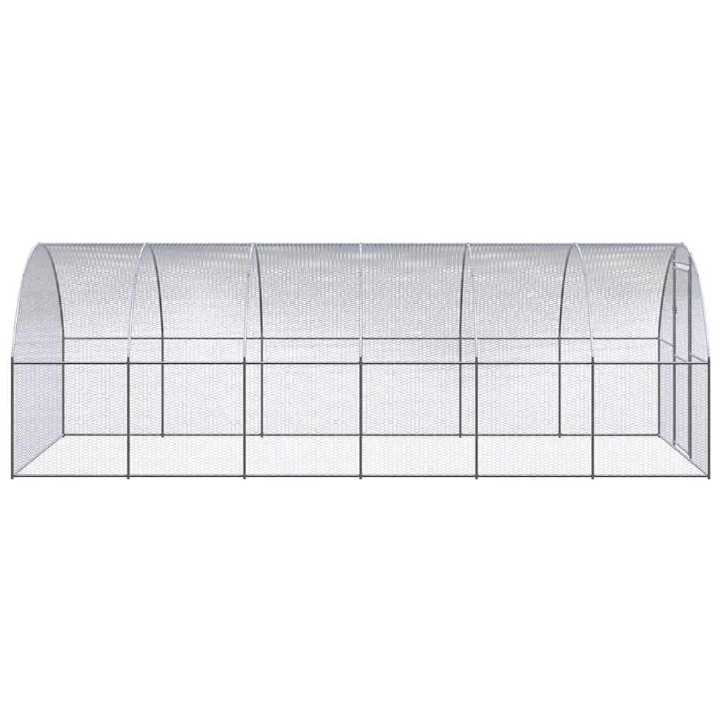 Outdoor Chicken Coop 3x6x2 m Galvanised Steel Small Animal Enclosure Run
