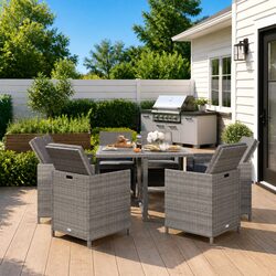 Enhance Your Outdoor Space with 9-Piece Dining Set