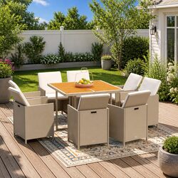 Enhance Your Outdoor Space with 9 Piece Dining Set