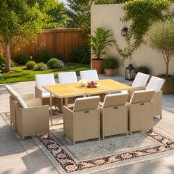 Enhance Your Outdoor Space with 11-Piece Dining Set