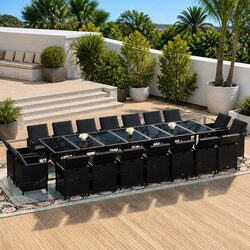 Elevate Your Outdoor Space with 19-Piece Dining Set