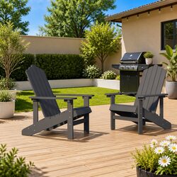 Outdoor Patio Adirondack Chairs 2-Pack for Relaxation