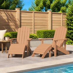 Stylish Adirondack Chairs with Footstools for Your Garden