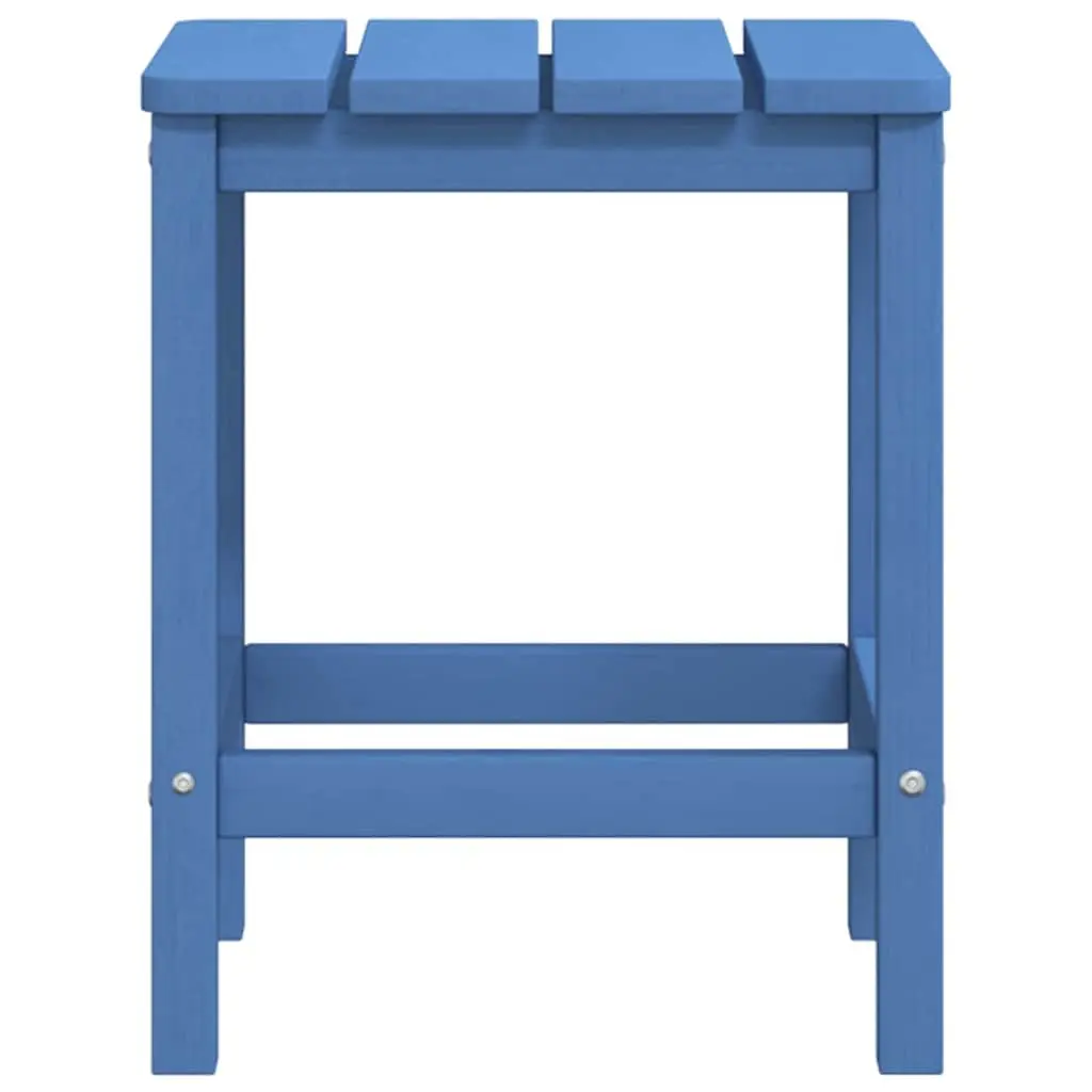 Outdoor Adirondack Chair with Footstool and Side Table Garden Patio Seating Blue