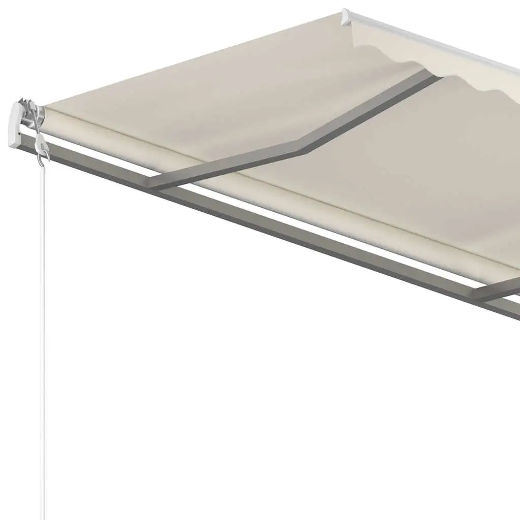 Automatic Retractable Awning 400x300 cm Outdoor Patio Sunshade Cream Remote Control