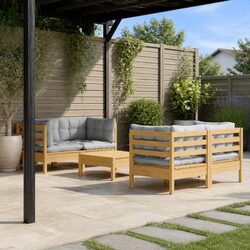 Outdoor Patio Furniture: 5-Piece Garden Lounge Set