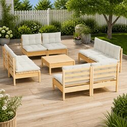 Transform Your Outdoor Space with 9 Piece Lounge Set