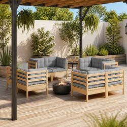 Elevate Your Outdoor Space with an 8-Piece Lounge Set