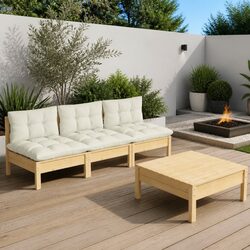 Enhance Your Outdoor Space with 4 Piece Lounge Set