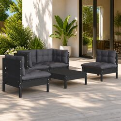 Enhance Your Outdoor Space: Black Lounge Set