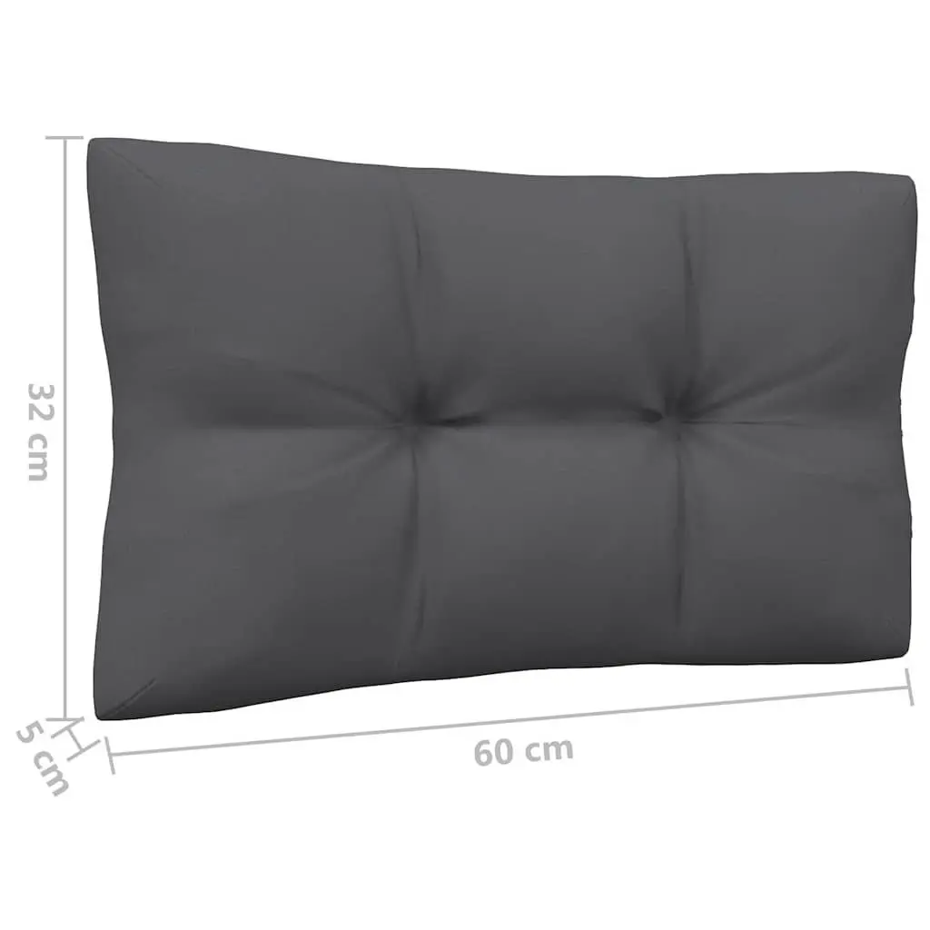 Garden Lounge Set 8 Piece Outdoor Furniture Solid Pinewood with Cushions Black