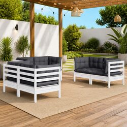 6 Piece Modular Outdoor Lounge Set for Cozy Gatherings
