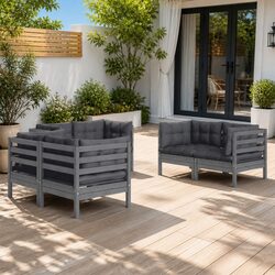 Transform Your Outdoor Space with 6-Piece Lounge Set