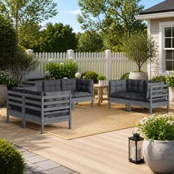 Versatile 7-Piece Outdoor Patio Lounge Set with Cushions