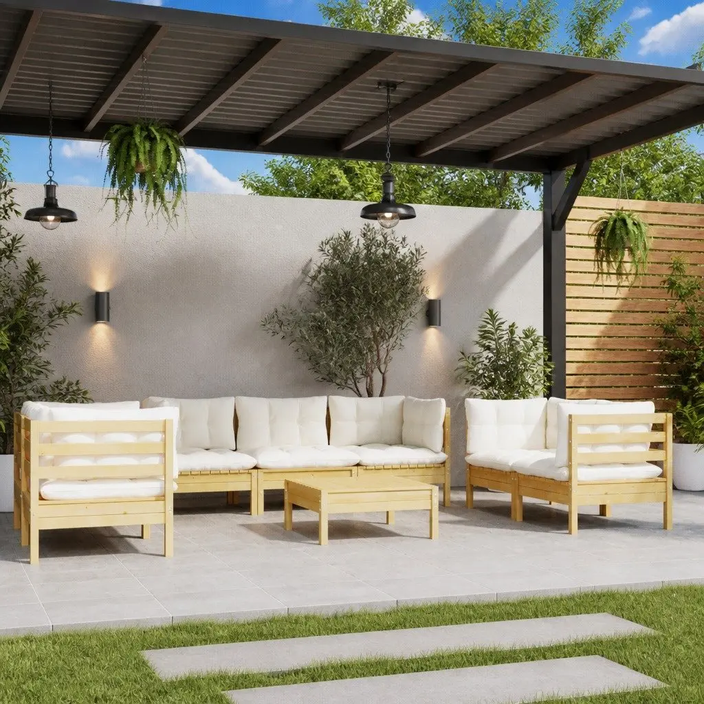 Garden Lounge Set 8 Piece Outdoor Patio Furniture Modular Relaxing Seating