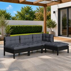 Enhance Your Outdoor Space with This Black Lounge Set