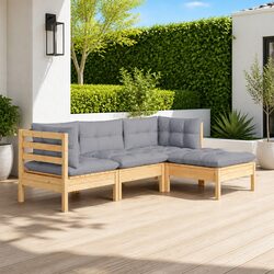 Upgrade Your Outdoor Space with This 4-Piece Lounge Set