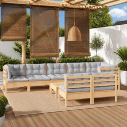 Transform Your Outdoor Space with This 9 Piece Lounge Set