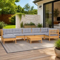 Outdoor Patio Furniture Set: 8 Piece Modular Lounge