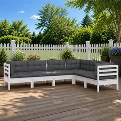 Elevate Your Outdoor Space with White Pinewood Lounge Set