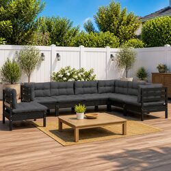 Enhance Your Outdoor Space with Black Garden Lounge Set