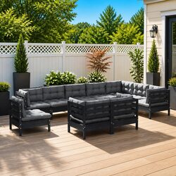 Transform Your Outdoor Space with 10-Piece Lounge Set