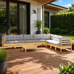 Enhance Your Outdoor Space with a 9-Piece Lounge Set