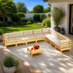 Enhance Your Outdoor Space with This 9-Piece Lounge Set