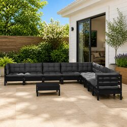 Create Your Dream Outdoor Space with 10-Piece Lounge Set