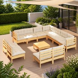 Enhance Your Outdoor Space with 12-Piece Lounge Set