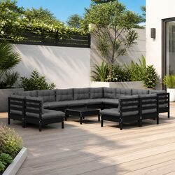 Outdoor Lounge Set 13-Piece Modular Configuration