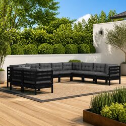 Transform Your Outdoor Space with 10-Piece Lounge Set