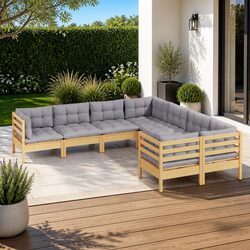 Enhance Your Outdoor Space with this 8 Piece Lounge Set