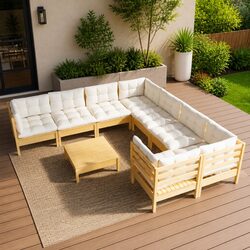 Transform Your Patio with a Comfortable 9 Piece Lounge Set