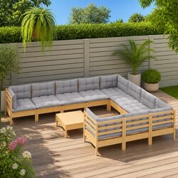 Elevate Your Outdoor Space with 11 Piece Lounge Set