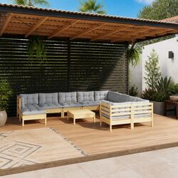 Transform Your Outdoor Space with 11-Piece Lounge Set