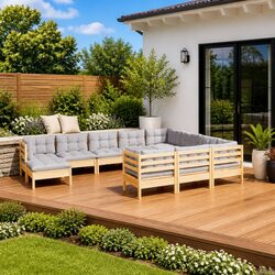 Transform Your Outdoor Space with 11-Piece Lounge Set