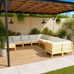 Transform Your Outdoor Space with 11 Piece Lounge Set