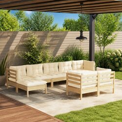 Outdoor 9 Piece Modular Lounge Set for Relaxing Spaces