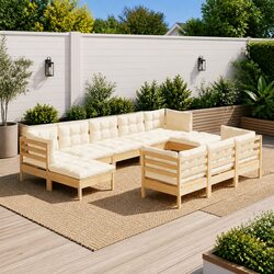 Transform Your Outdoor Space with Our 10-Piece Lounge Set