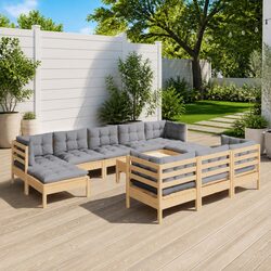 Enhance Your Outdoor Space with 11 Piece Lounge Set