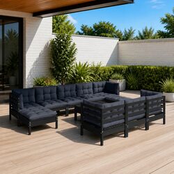 Enhance Your Outdoor Space with this Black Lounge Set