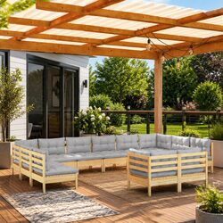 Enhance Your Outdoor Space with This 11-Piece Lounge Set