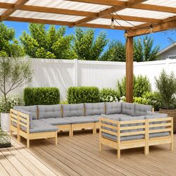 Elevate Your Outdoor Space with a 9-Piece Lounge Set
